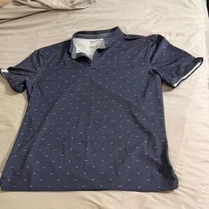 Nautica Men's Patterned Polo Shirt in Dark Blue